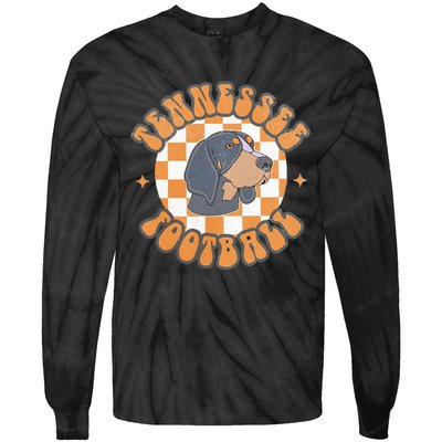 Tennessee Hound Orange White Vintage Dog Fan Game Tie-Dye Long Sleeve Shirt