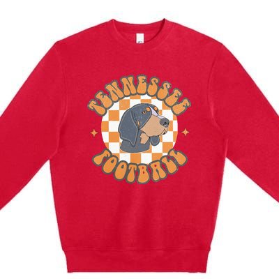 Tennessee Hound Orange White Vintage Dog Fan Game Premium Crewneck Sweatshirt