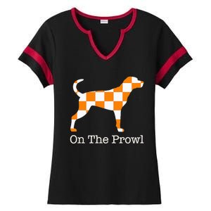 Tennessee Hound On The Prowl Vol Dog Knoxville Fan Game Gift Ladies Halftime Notch Neck Tee