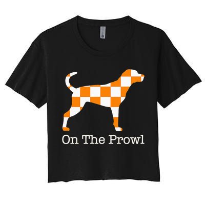 Tennessee Hound On The Prowl Vol Dog Knoxville Fan Game Gift Women's Crop Top Tee