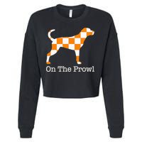 Tennessee Hound On The Prowl Vol Dog Knoxville Fan Game Gift Cropped Pullover Crew