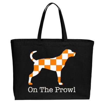 Tennessee Hound On The Prowl Vol Dog Knoxville Fan Game Gift Cotton Canvas Jumbo Tote