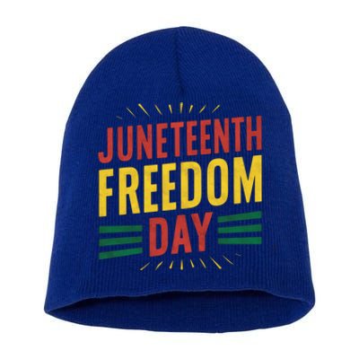 The History Of Junenth Afircan Freedom Day Junenth Sh Gift Short Acrylic Beanie