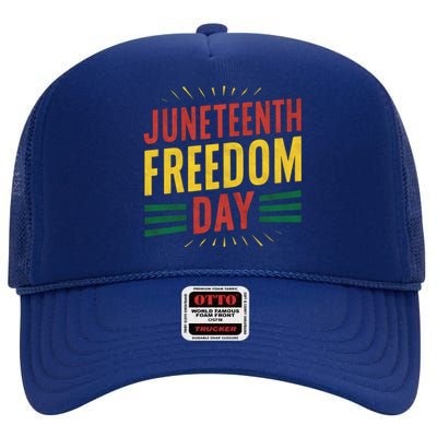 The History Of Junenth Afircan Freedom Day Junenth Sh Gift High Crown Mesh Back Trucker Hat