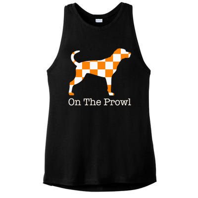 Tennessee Hound On The Prowl Vol Dog Knoxville Fan Game Gift Ladies PosiCharge Tri-Blend Wicking Tank