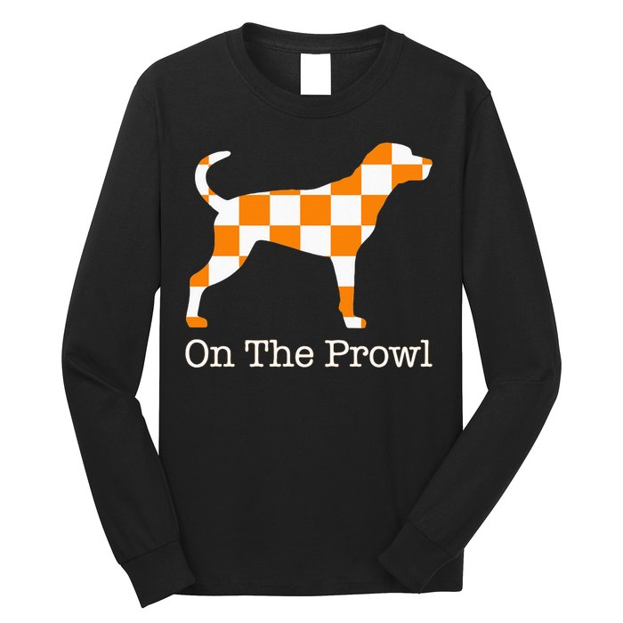 Tennessee Hound On The Prowl Vol Dog Knoxville Fan Game Gift Long Sleeve Shirt