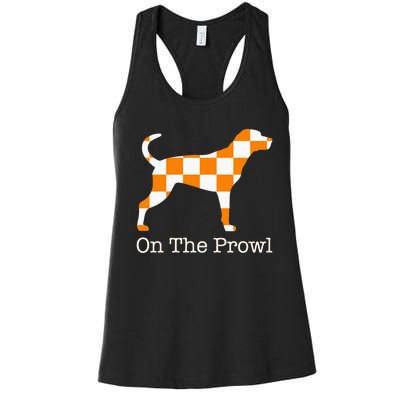 Tennessee Hound On The Prowl Vol Dog Knoxville Fan Game Gift Women's Racerback Tank