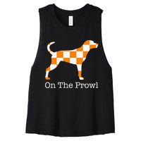 Tennessee Hound On The Prowl Vol Dog Knoxville Fan Game Gift Women's Racerback Cropped Tank