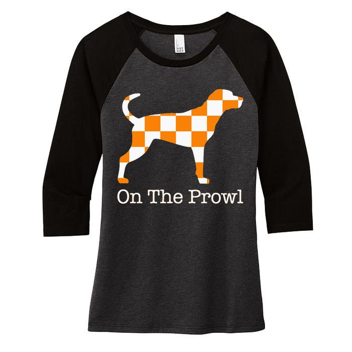 Tennessee Hound On The Prowl Vol Dog Knoxville Fan Game Gift Women's Tri-Blend 3/4-Sleeve Raglan Shirt