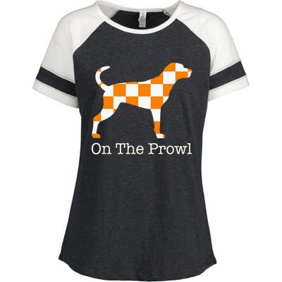 Tennessee Hound On The Prowl Vol Dog Knoxville Fan Game Gift Enza Ladies Jersey Colorblock Tee