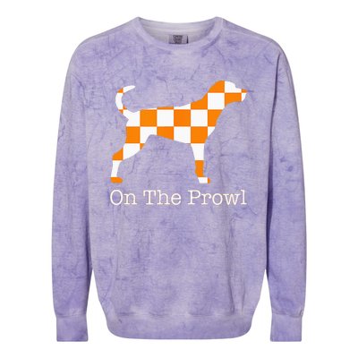 Tennessee Hound On The Prowl Vol Dog Knoxville Fan Game Gift Colorblast Crewneck Sweatshirt