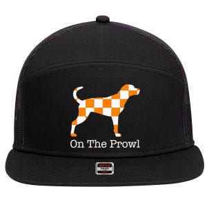 Tennessee Hound On The Prowl Vol Dog Knoxville Fan Game Gift 7 Panel Mesh Trucker Snapback Hat