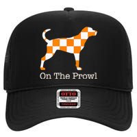 Tennessee Hound On The Prowl Vol Dog Knoxville Fan Game Gift High Crown Mesh Back Trucker Hat