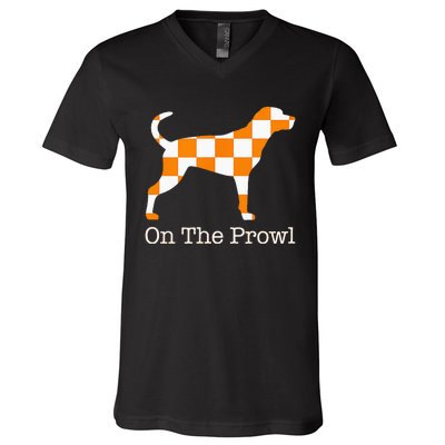 Tennessee Hound On The Prowl Vol Dog Knoxville Fan Game Gift V-Neck T-Shirt