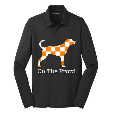 Tennessee Hound On The Prowl Vol Dog Knoxville Fan Game Gift Silk Touch Performance Long Sleeve Polo