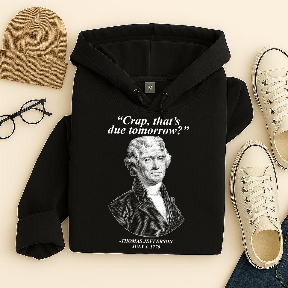 Thomas Jefferson Crap That's Due Tomorrow Hoodie