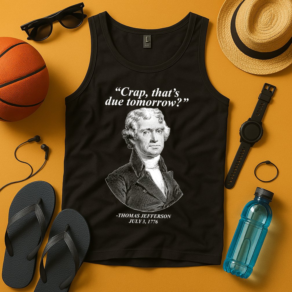 Thomas Jefferson Crap That's Due Tomorrow Tank Top