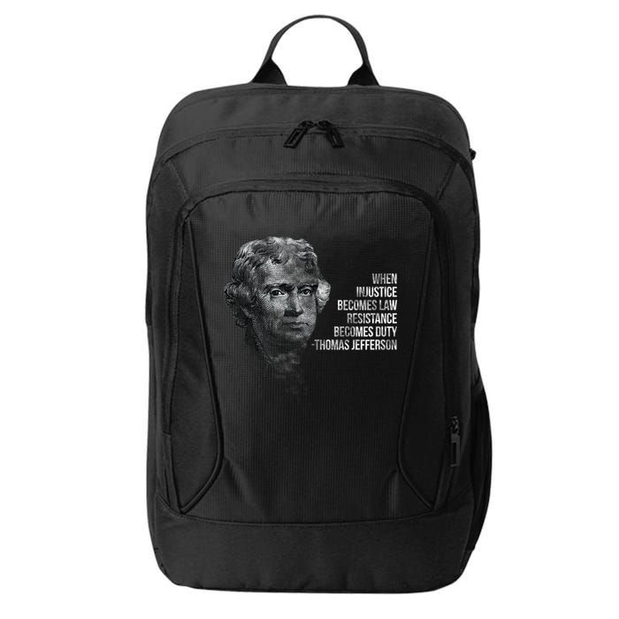 Thomas Jefferson Quote City Backpack