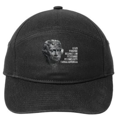 Thomas Jefferson Quote 7-Panel Snapback Hat