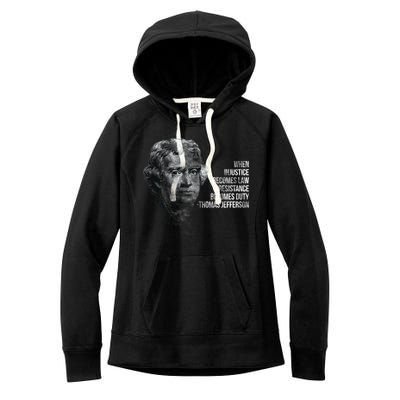 Thomas Jefferson Quote Women's Fleece Hoodie