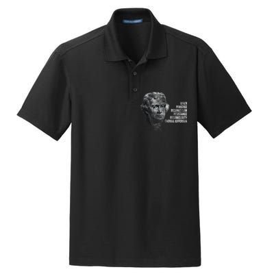 Thomas Jefferson Quote Dry Zone Grid Polo