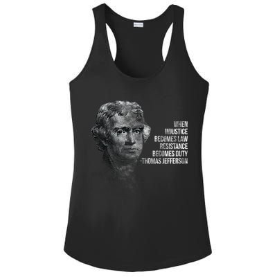 Thomas Jefferson Quote Ladies PosiCharge Competitor Racerback Tank