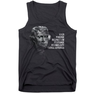 Thomas Jefferson Quote Tank Top