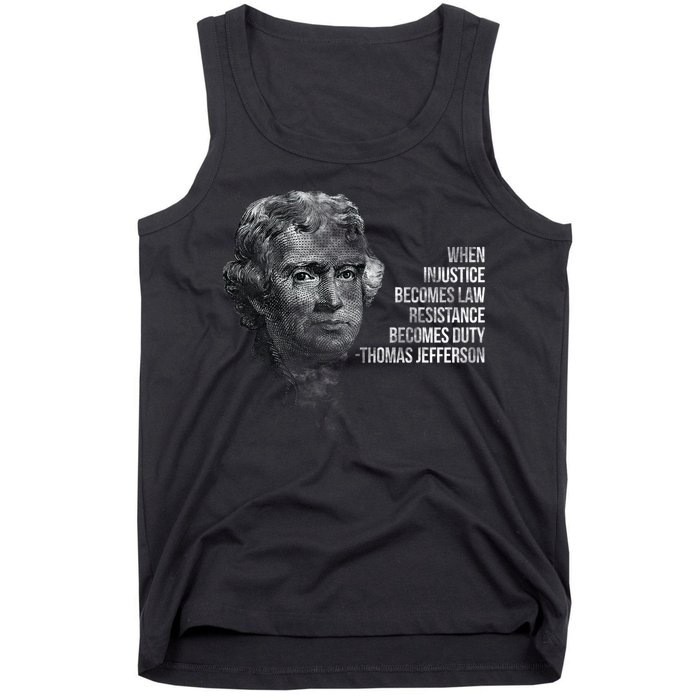 Thomas Jefferson Quote Tank Top