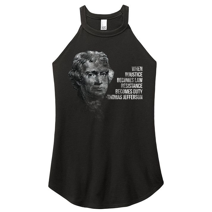 Thomas Jefferson Quote Women's Perfect Tri Rocker Tank
