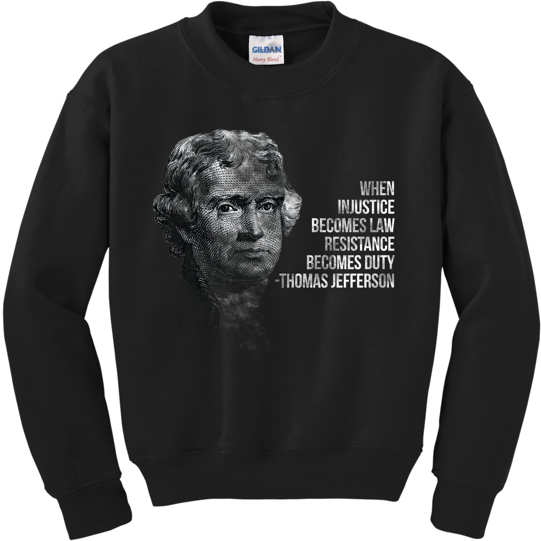 Thomas Jefferson Quote Kids Sweatshirt