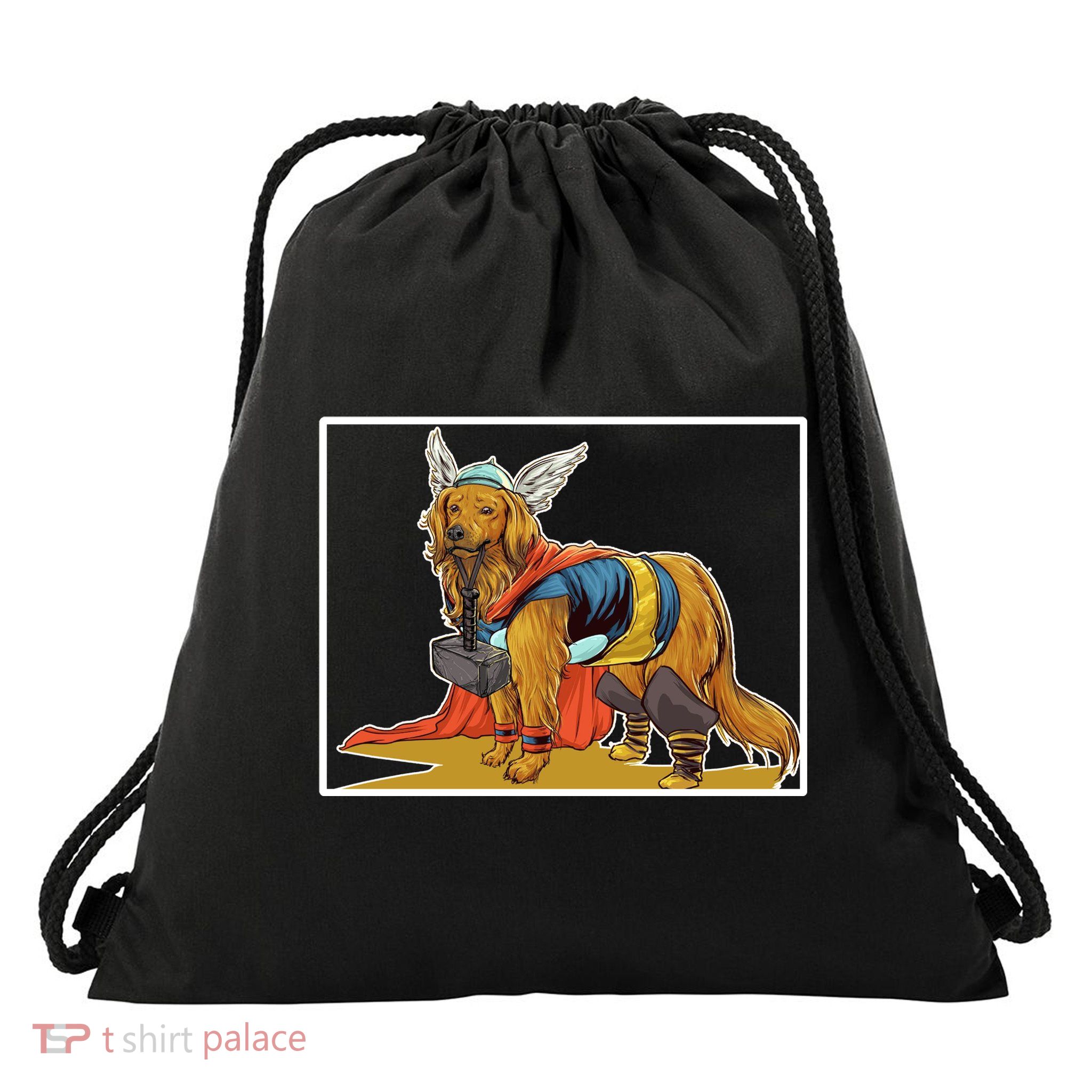 Thor Almighty Dog Drawstring Bag