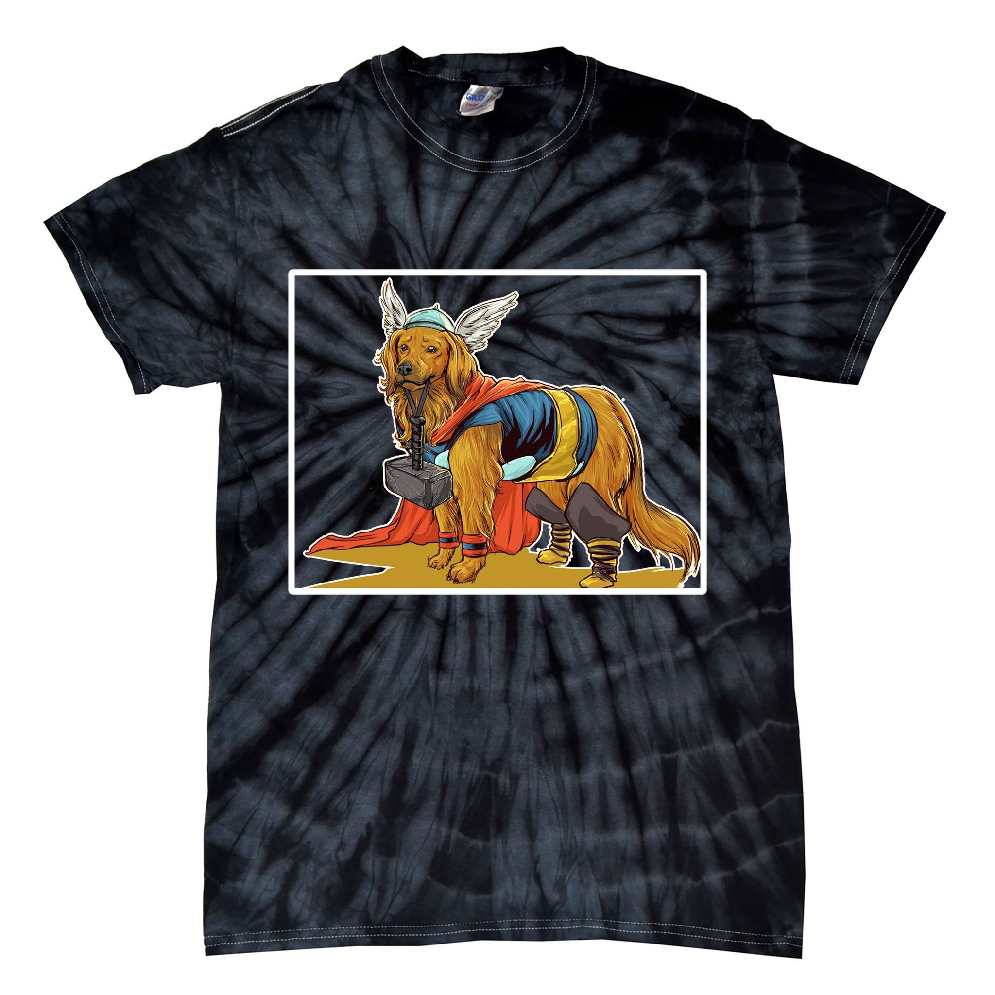 Thor Almighty Dog Tie-Dye T-Shirt