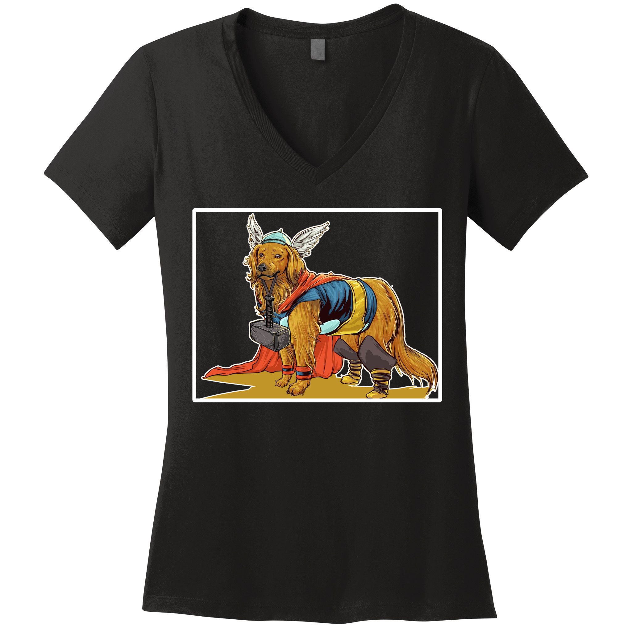 Thor Almighty Dog Women's V-Neck T-Shirt