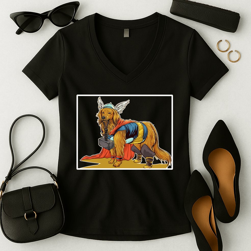 Thor Almighty Dog Women's V-Neck T-Shirt