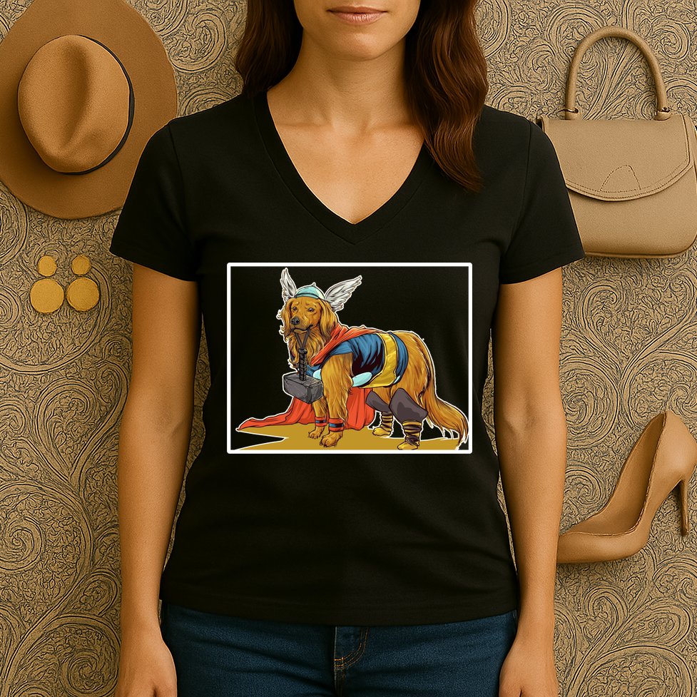 Thor Almighty Dog Women's V-Neck T-Shirt