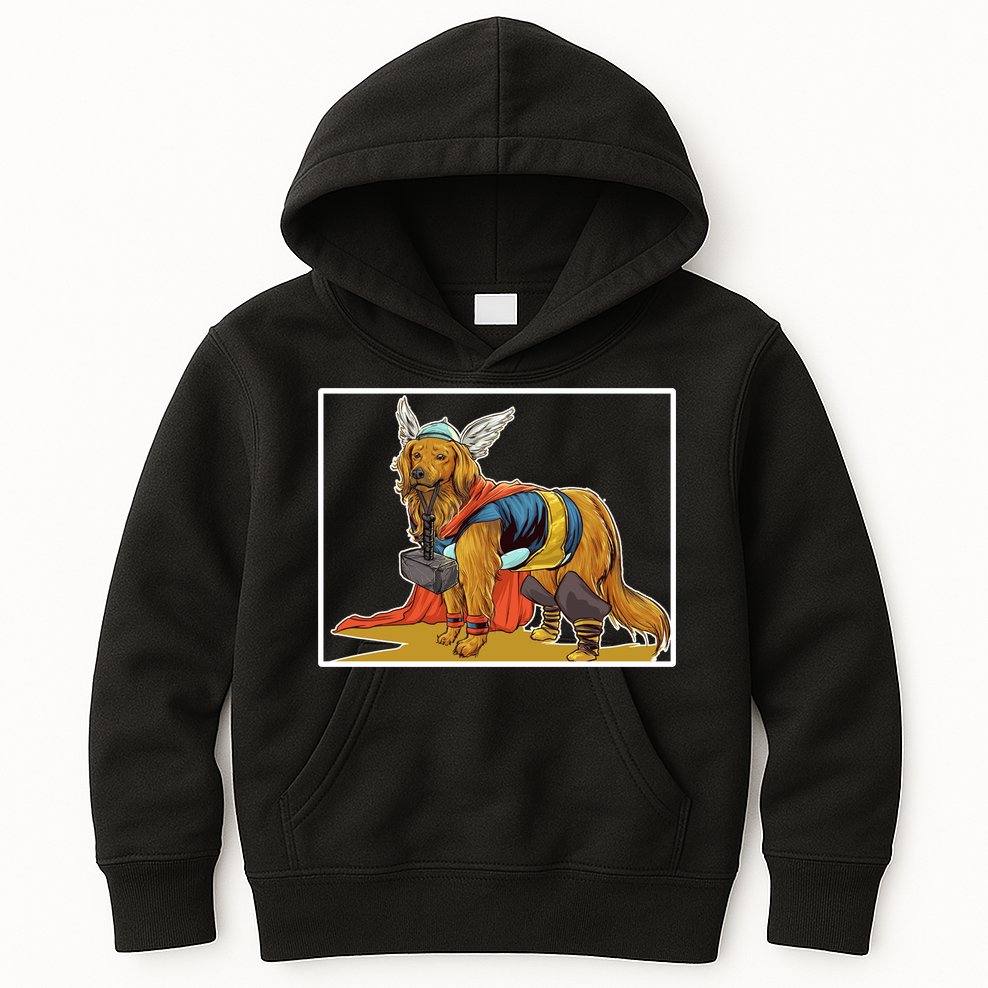 Thor Almighty Dog Kids Hoodie