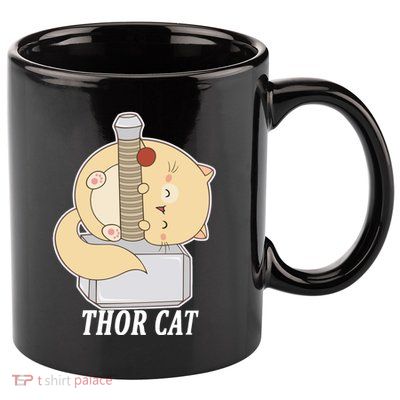 Thor Cat 11oz C Handle Ceramic Mug
