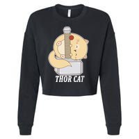 Thor Cat Cropped Pullover Crew