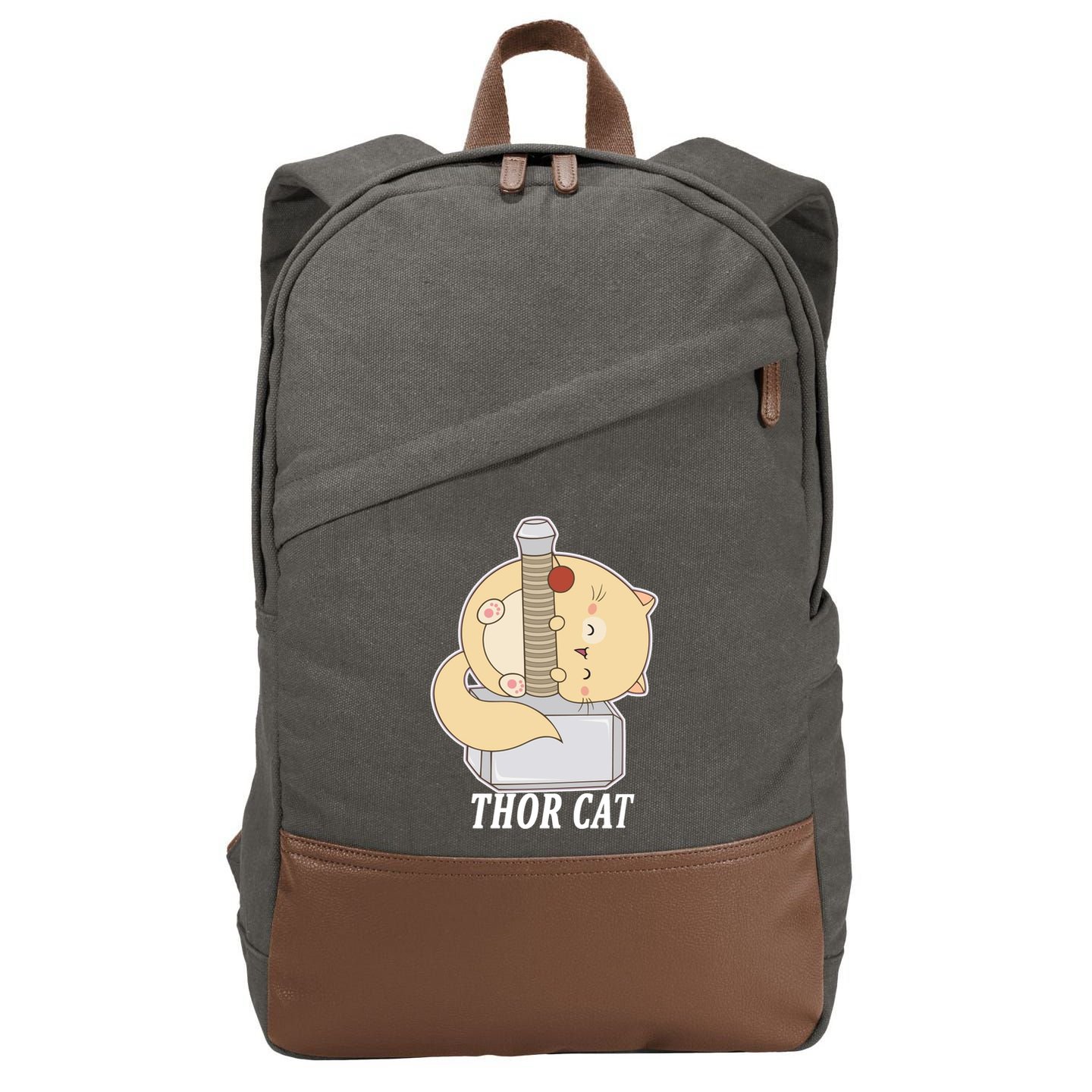 Thor Cat Cotton Canvas Backpack