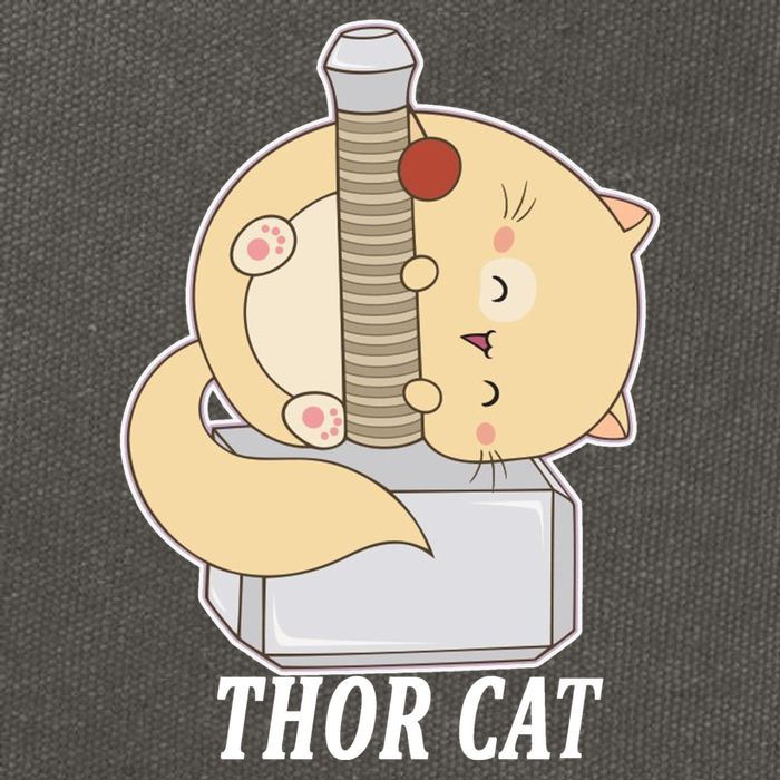 Thor Cat Cotton Canvas Backpack