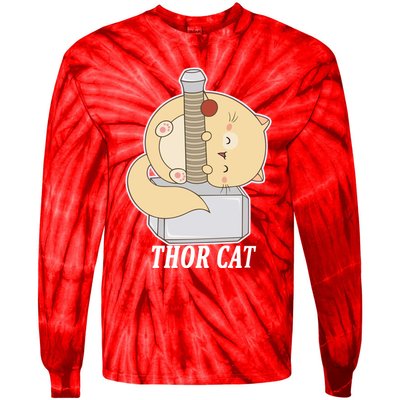 Thor Cat Tie-Dye Long Sleeve Shirt