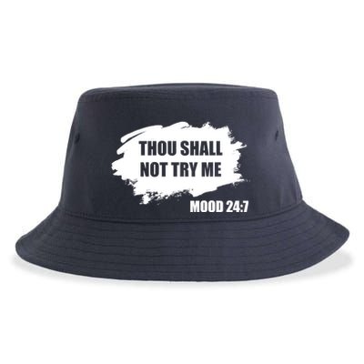 Thou Shall Not Try Me Sustainable Bucket Hat