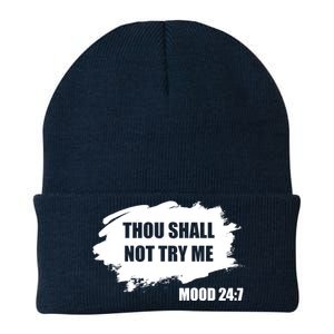 Thou Shall Not Try Me Knit Cap Winter Beanie