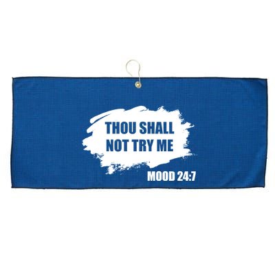Thou Shall Not Try Me Large Microfiber Waffle Golf Towel