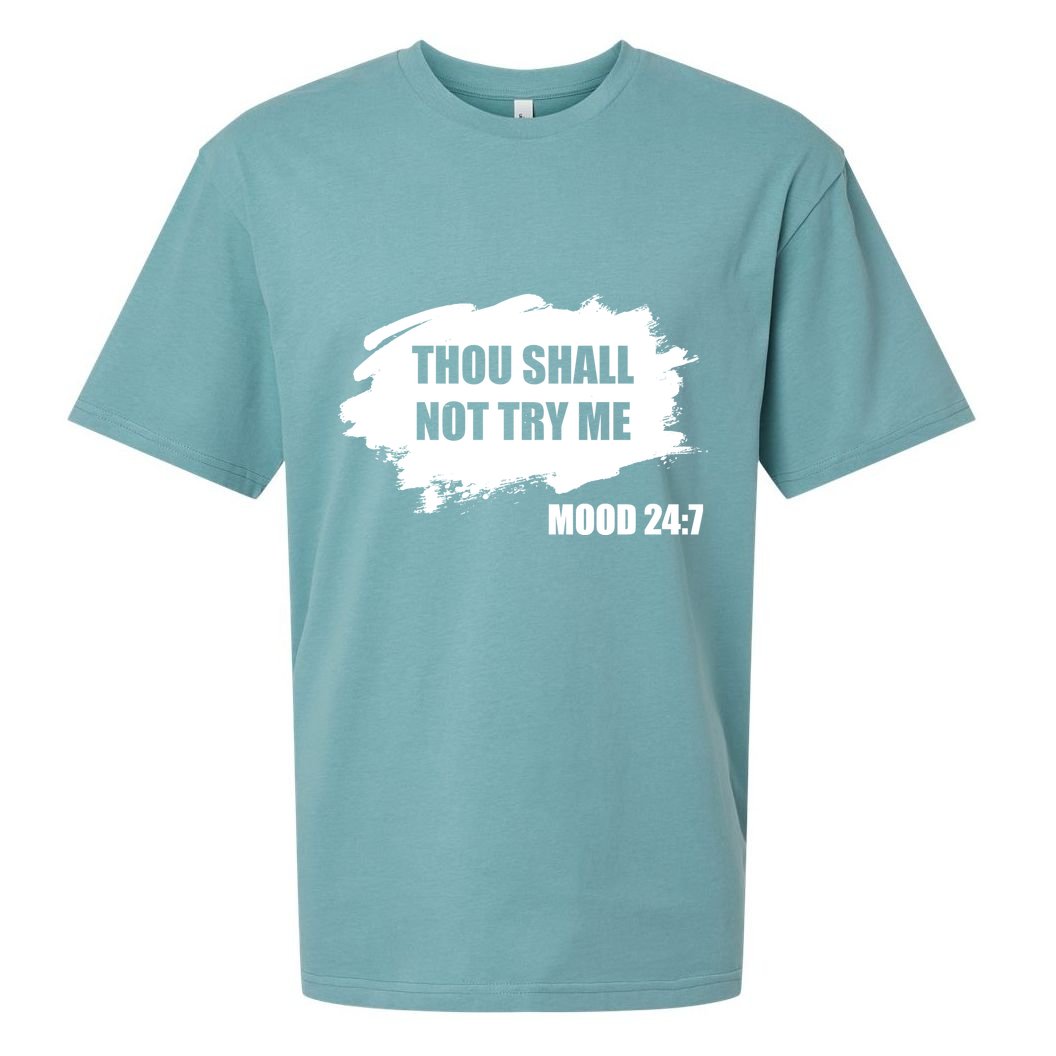 Thou Shall Not Try Me Sueded Cloud Jersey T-Shirt
