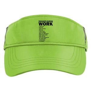 Thoughts During Work Funny Adult Drive Performance Visor