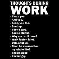 Thoughts During Work Funny Stripe Pom Pom Beanie