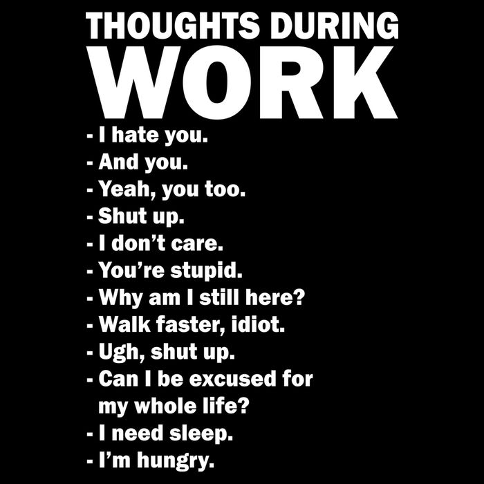 Thoughts During Work Funny Stripe Pom Pom Beanie