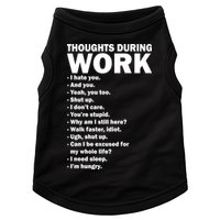 Thoughts During Work Funny Doggie Tank