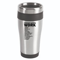 Thoughts During Work Funny 16oz Travel Tumbler